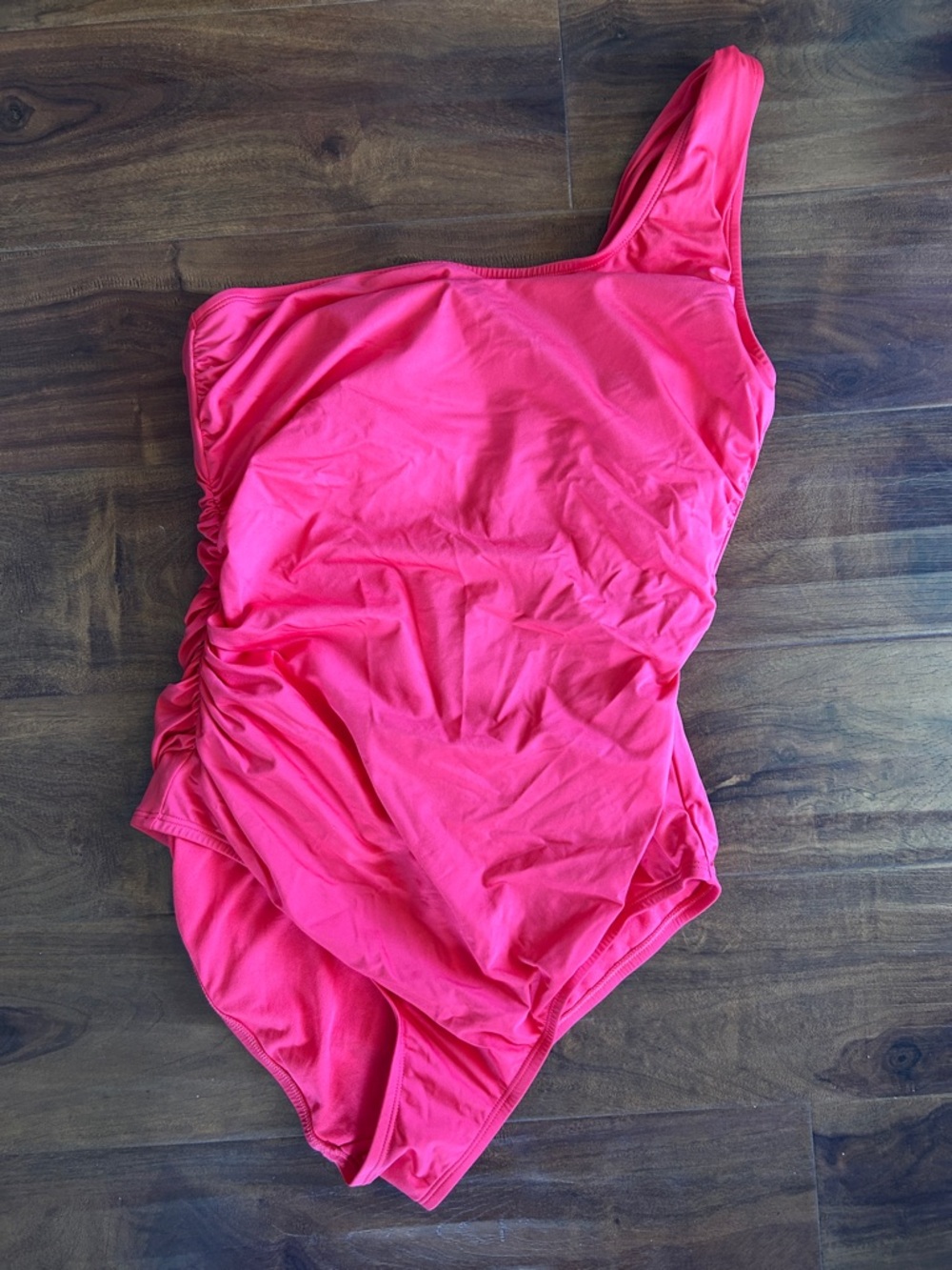 Shade & Shore One-Shoulder One-Piece Swimsuit in Hot Pink